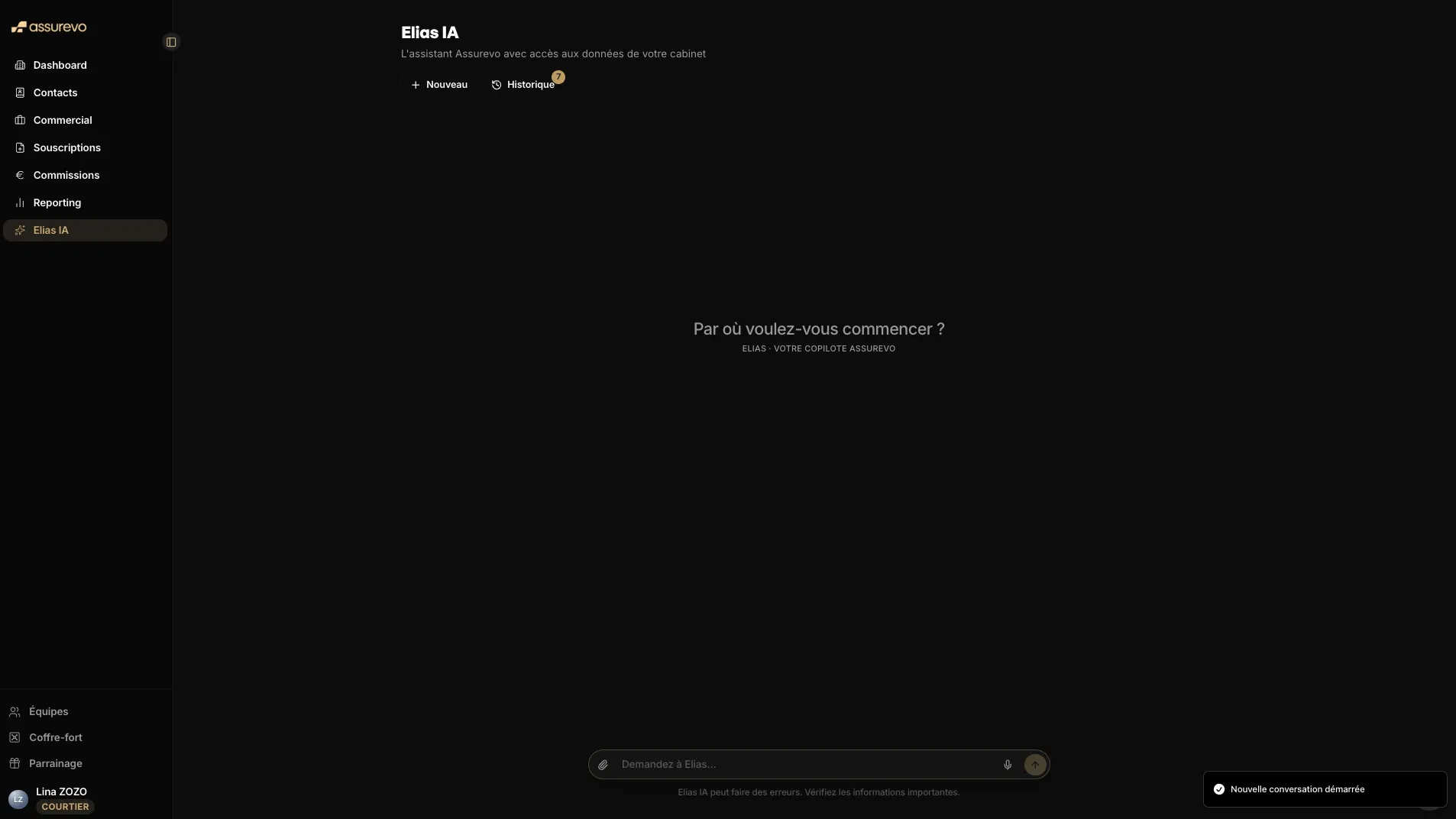 Elias IA, l'assistant intégré à Assurevo