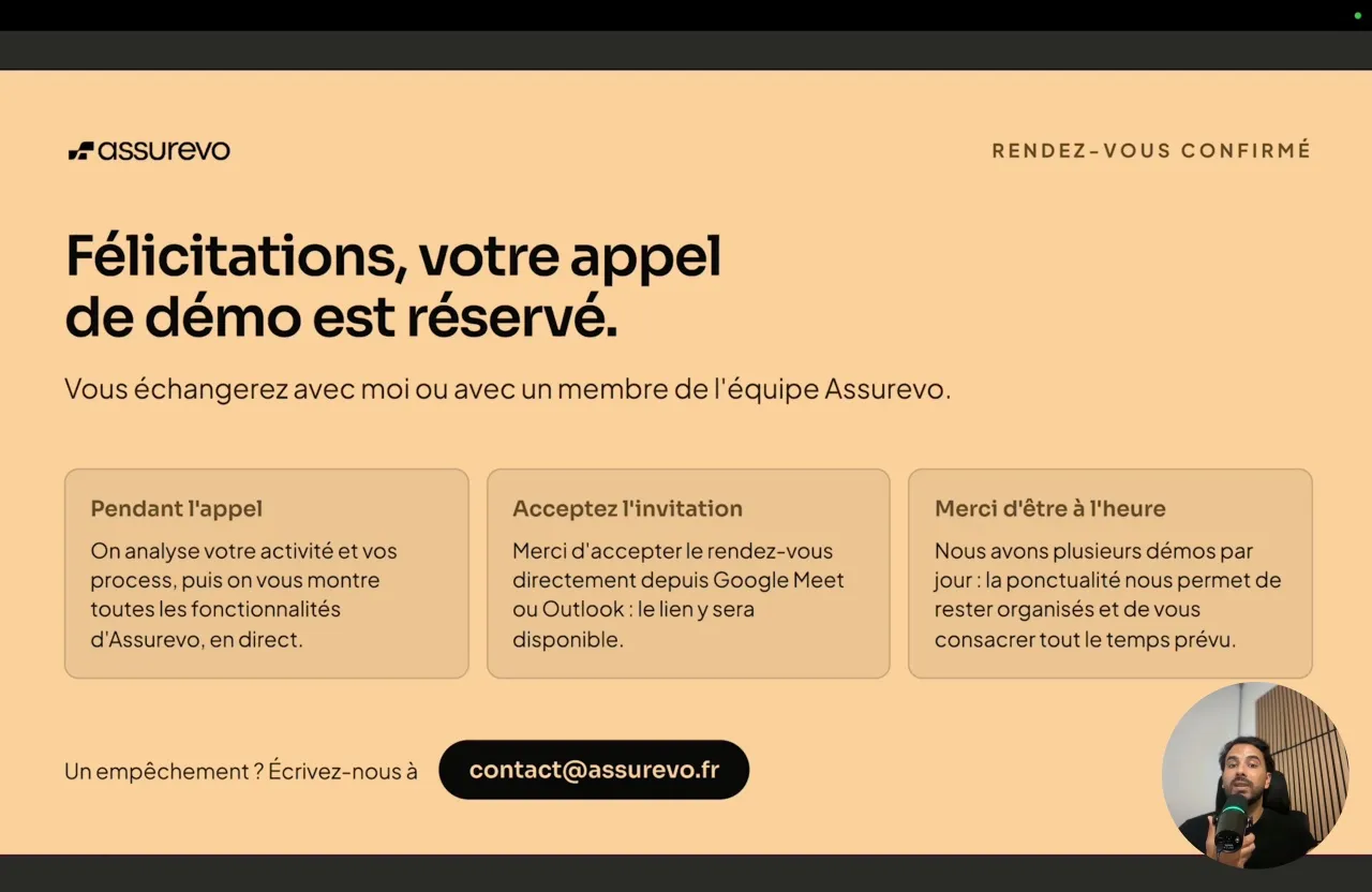 Confirmation de votre démo Assurevo