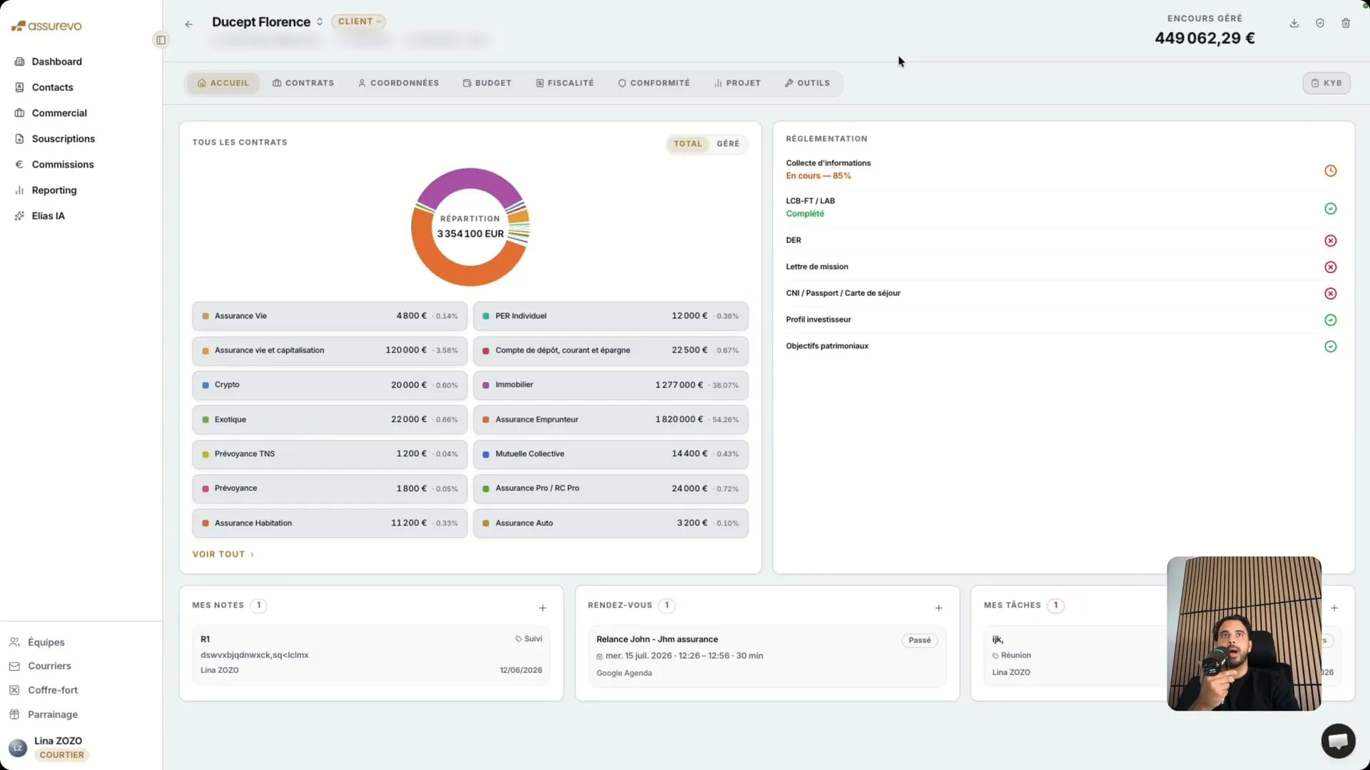 Démo Assurevo : le CRM des courtiers et CGP